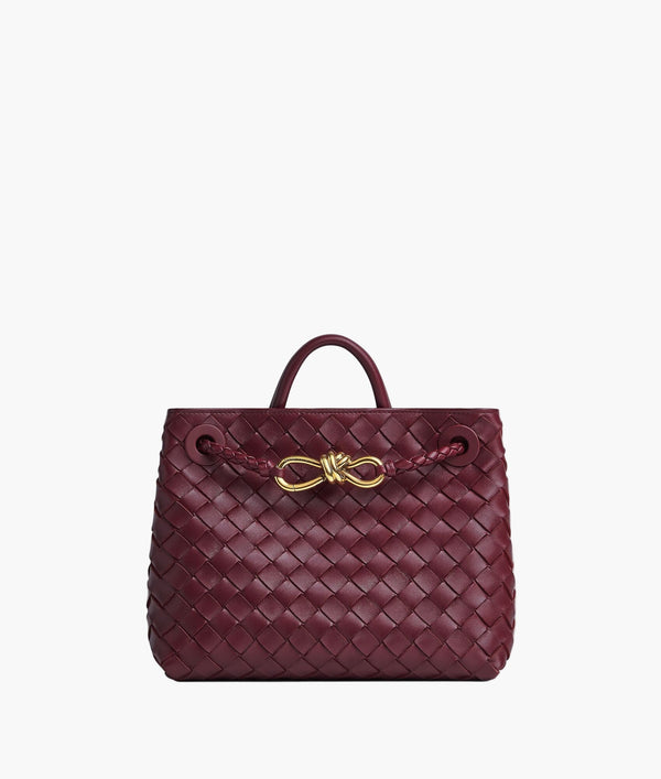 Adriana woven vegan leather tote bag by Lorecia