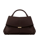 Black Aveline handbag in vegan leather with structured design and top handle